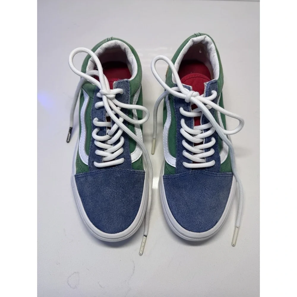 Vans Old Skool Yacht Club Shoes 5.5 W - 4 M Suede Canvas Color Block Colorful